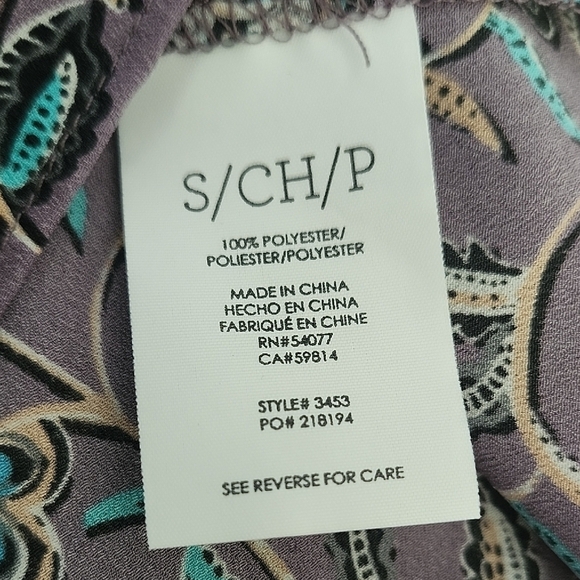 NWT Cabi Floral V-Neck Sleeveless Blouse Size Small 100% Polyester - Picture 9 of 10